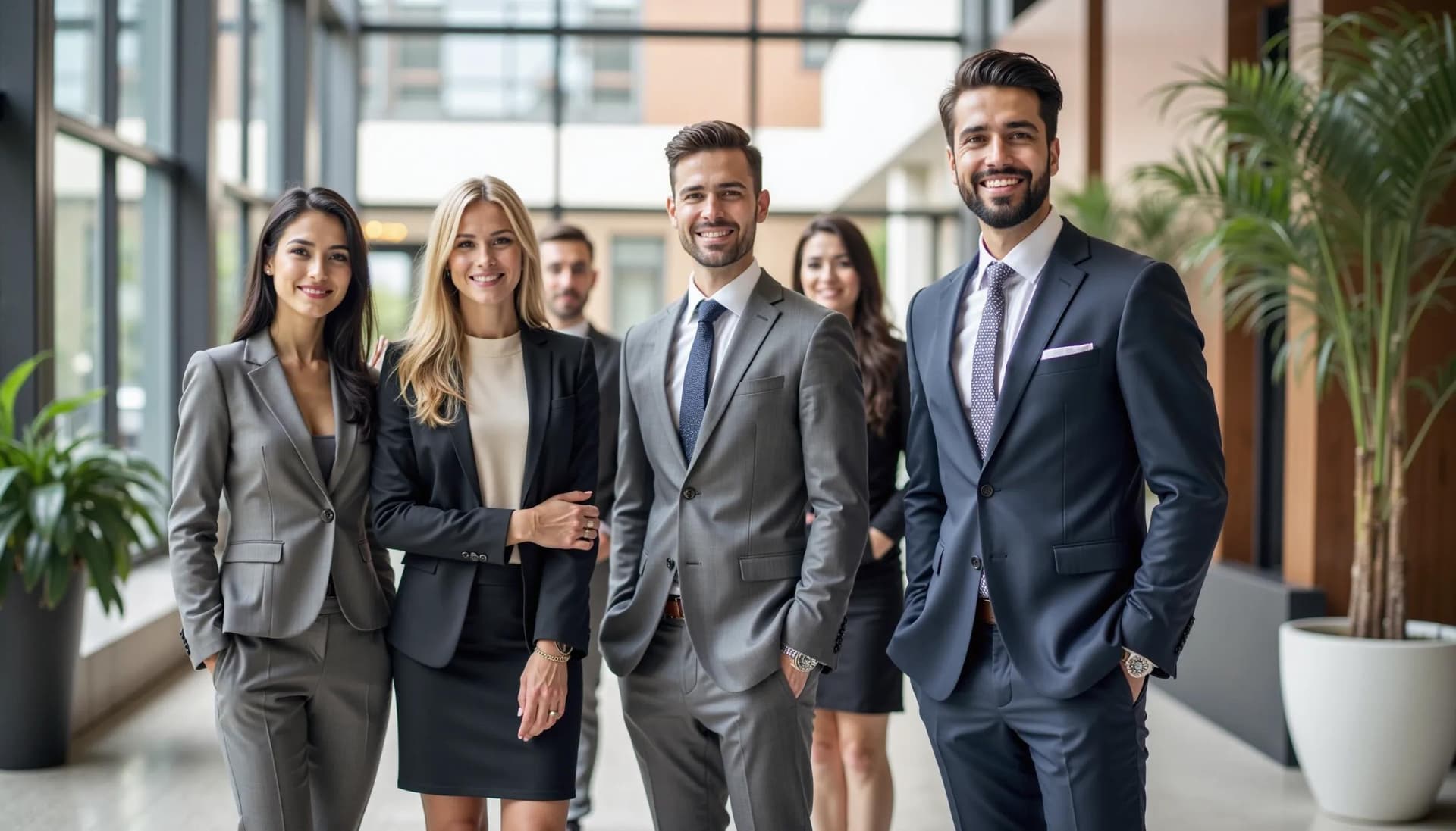 A group of healthcare business professionals posing for a photo during a healthcare conference about accreditation